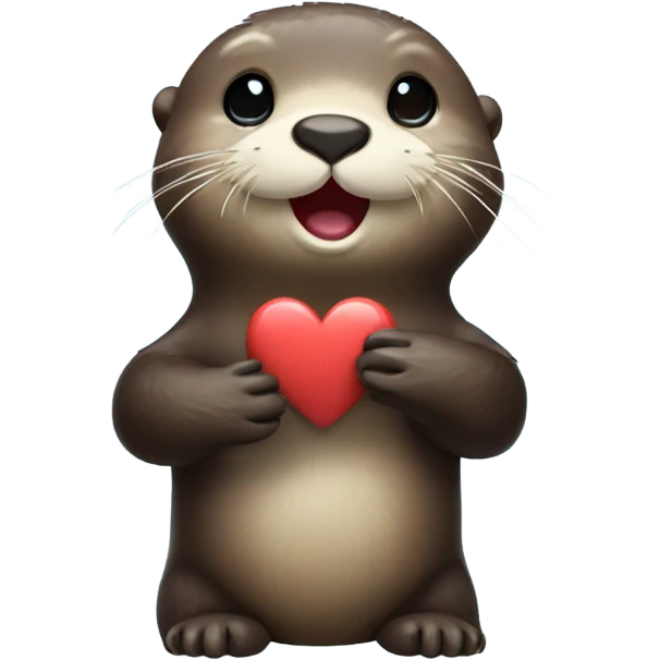 Sea otter giving a heart sign with his hands  emoji