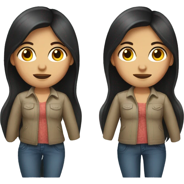 Chilean woman with dark long hair emoji