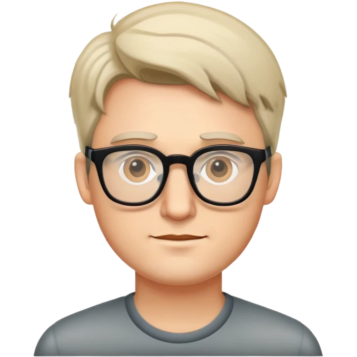 man with glasses emoji