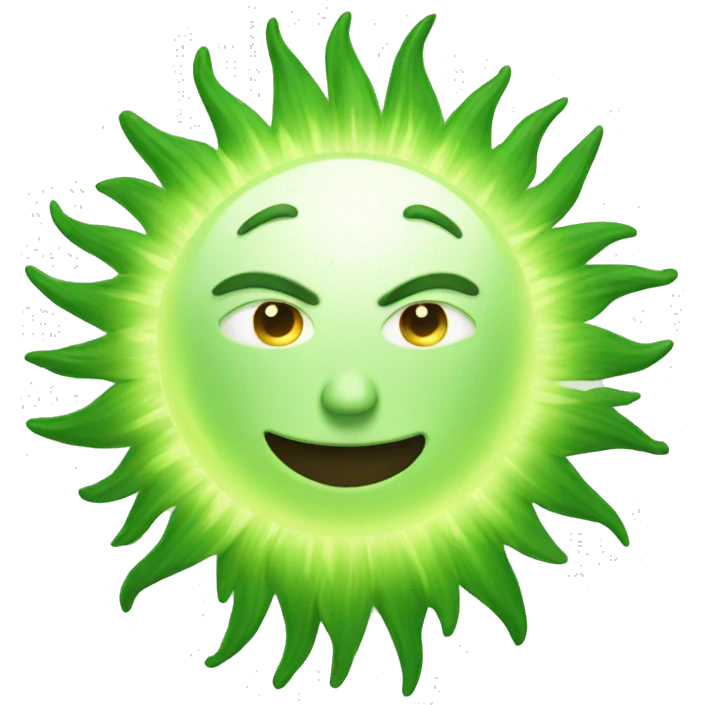 green sun  emoji