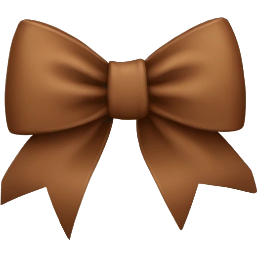 Brown bow  emoji