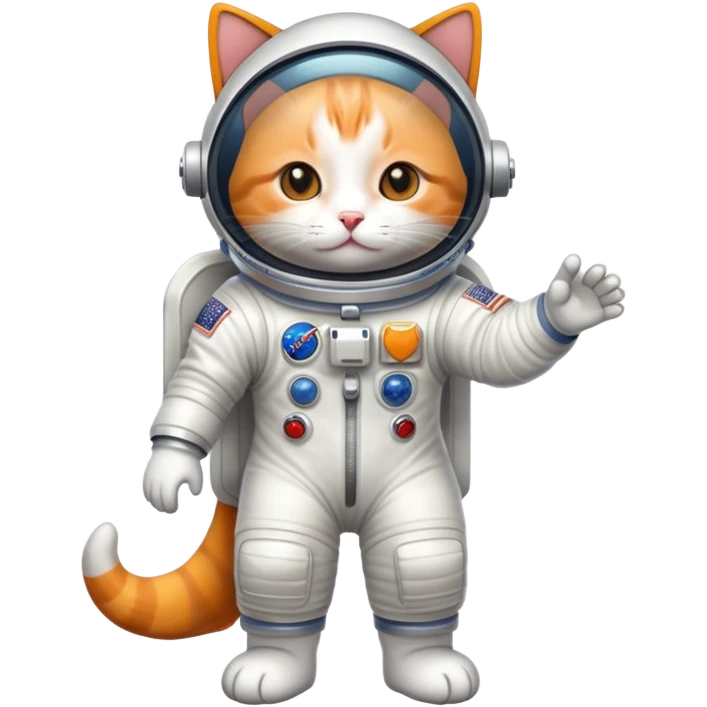 Cria um gato vestido de astronauta  emoji