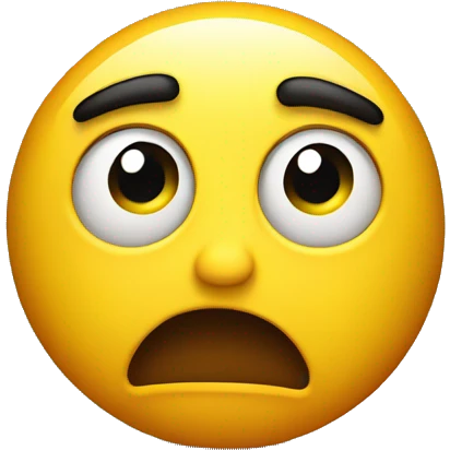 Scared yellow face emoji