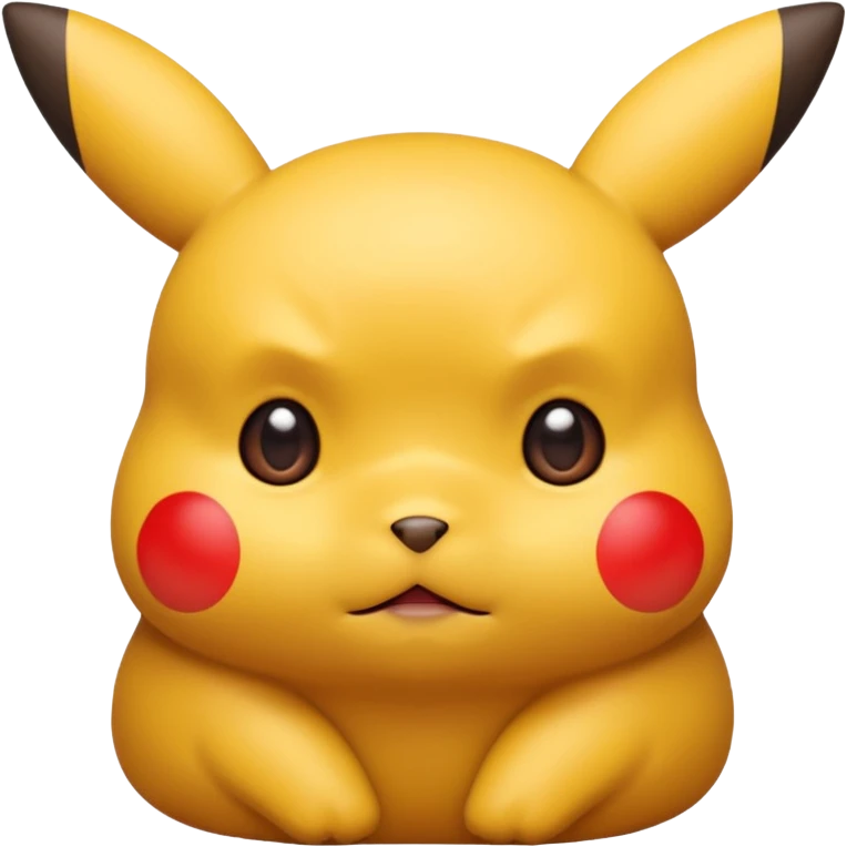 Un Pikachu rouge qui et triste emoji