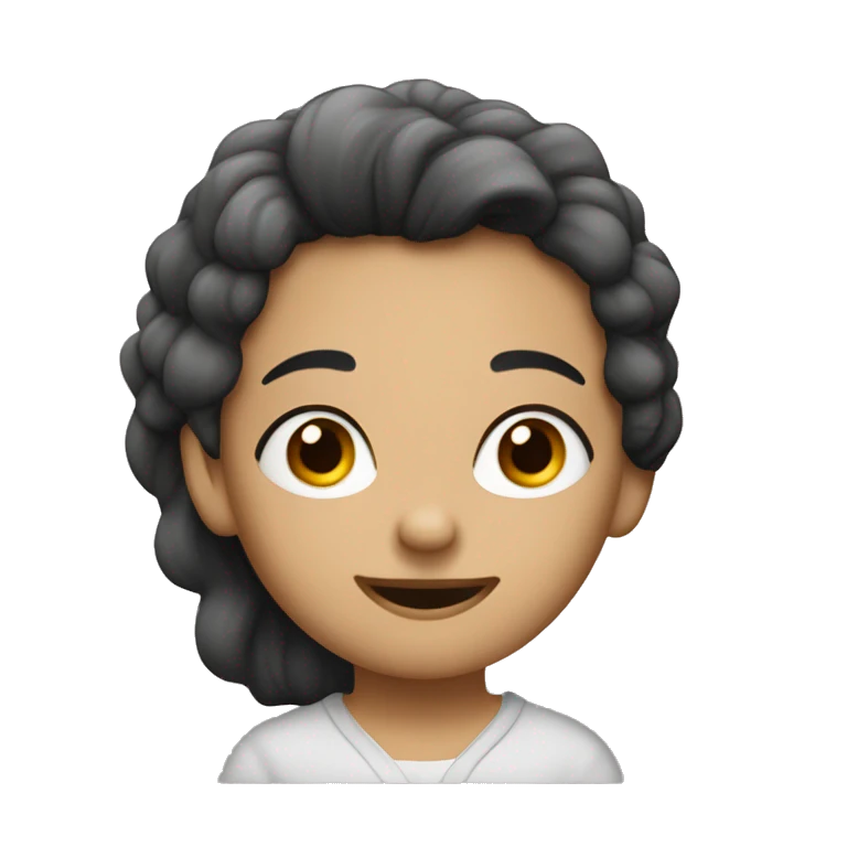 Девочка эльф с черными длинными волосами emoji