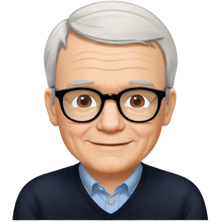 Milan Kundera subtly betraying his serious, philosophical and literary personality emoji