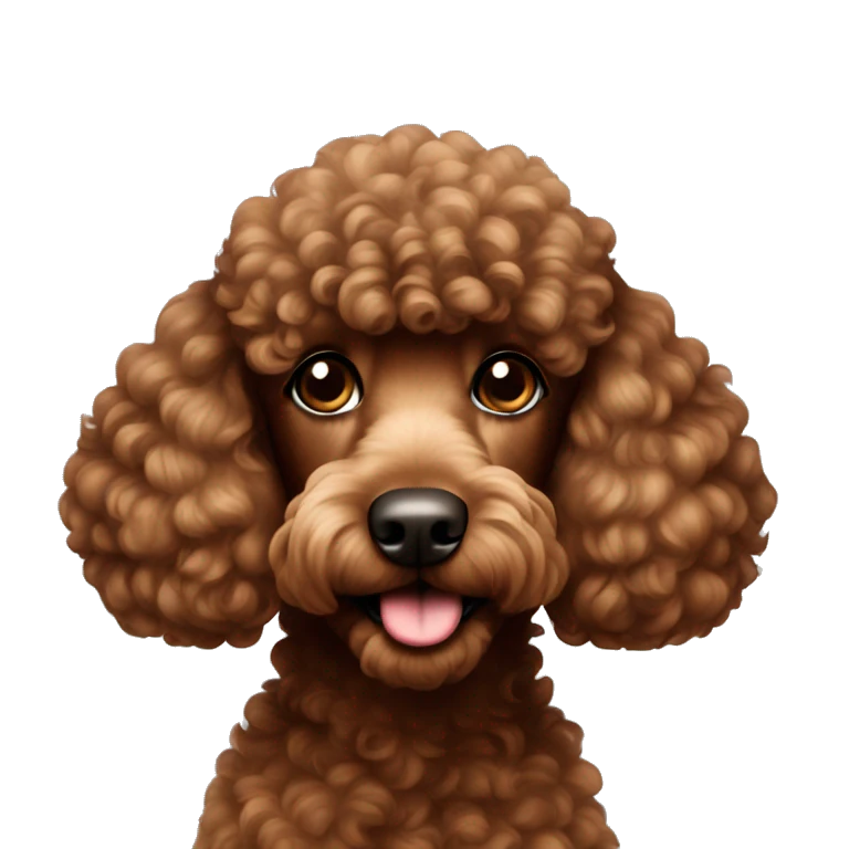 Brown poodle emoji