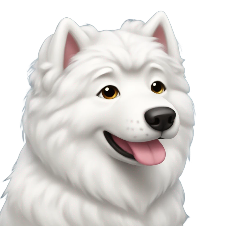 Samoyed wearing pajamas emoji