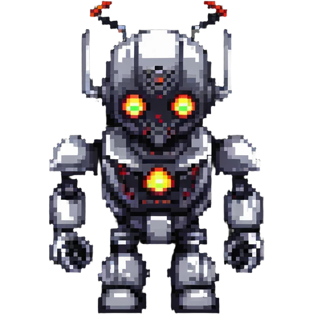 robot overlord with glowing eyes emoji