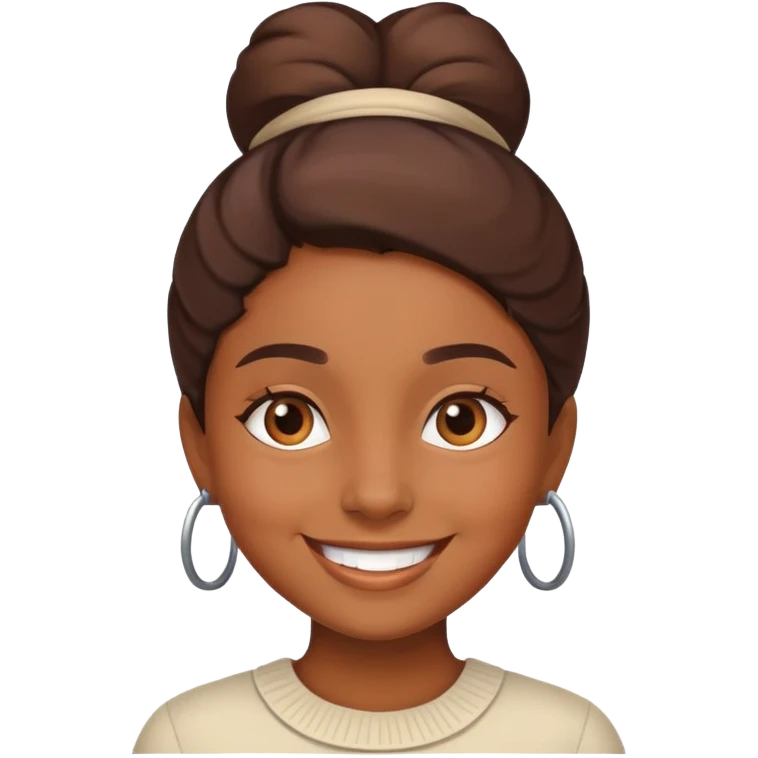 Brown skin girl emoji