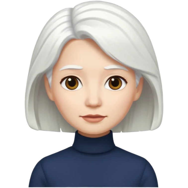 Woman: White Hair Memoji emoji