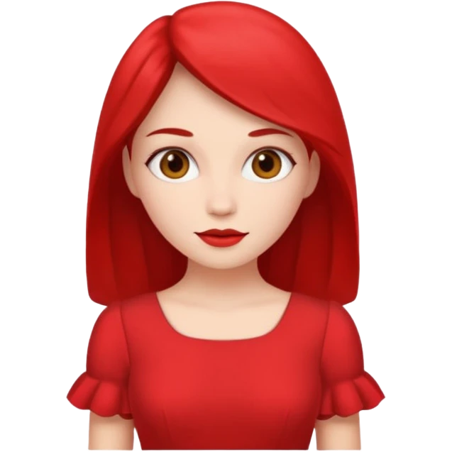 lady in red  emoji
