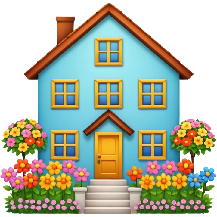 House of flowers emoji
