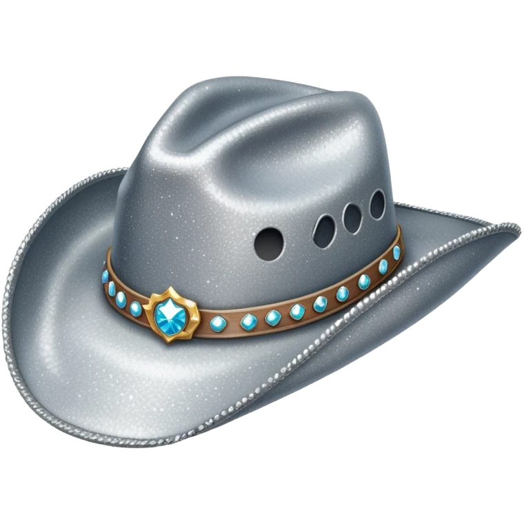 Sparkly cowboy hat emoji