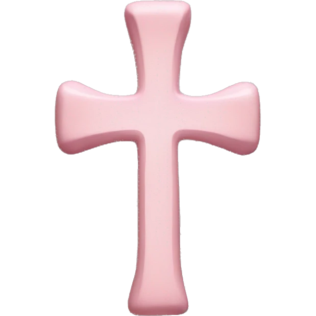 Pastel pink  cross staring lines emoji