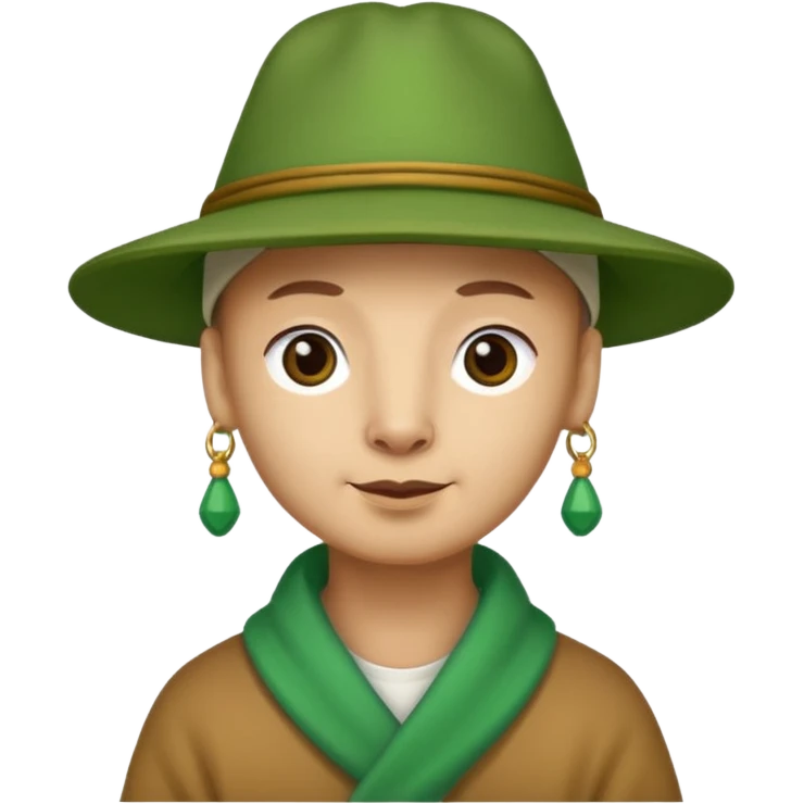 Lama and hat green emoji