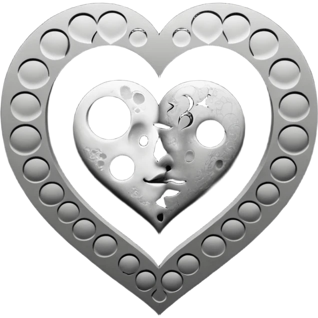 heart with gothic moon phases emoji