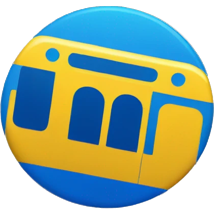Metro Card yellow and blue emoji
