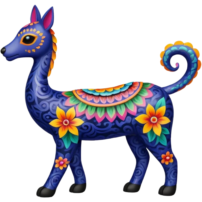 Mexican alebrije with intricate patterns and bright colors emoji