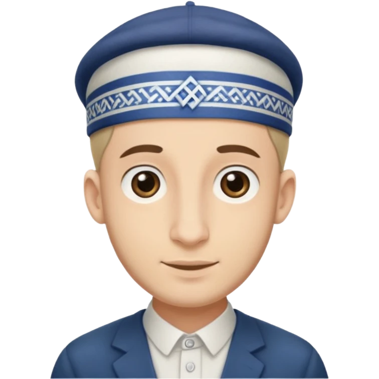 A Jewish male with a large nose and a dome on his head emoji