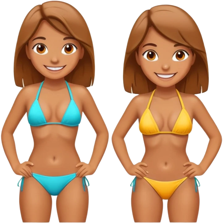 Summer girl with bikini emoji