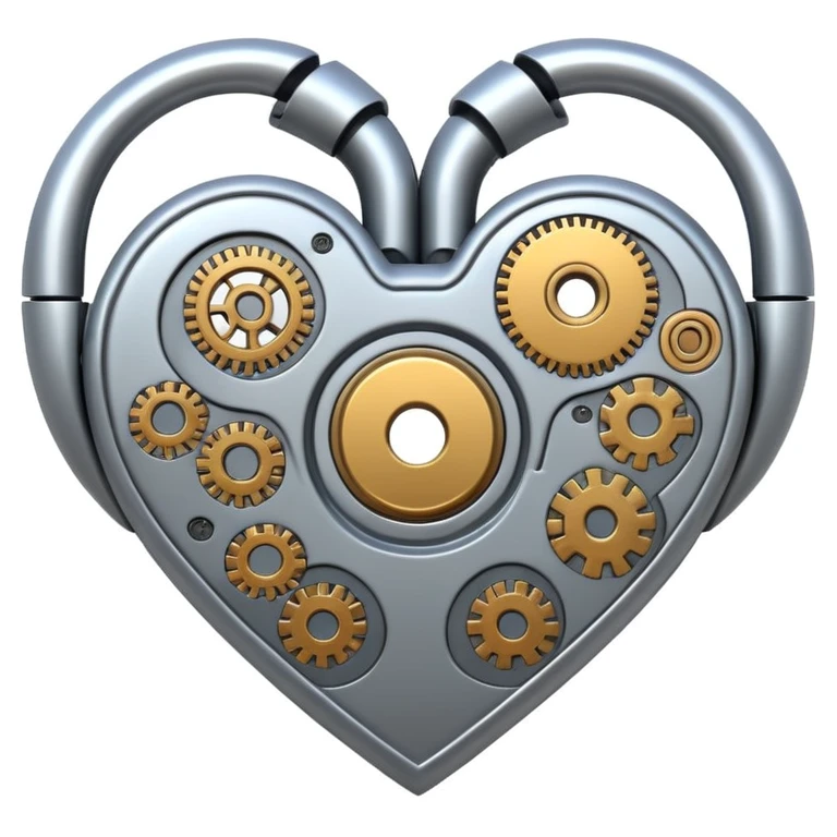 robot themed heart emoji