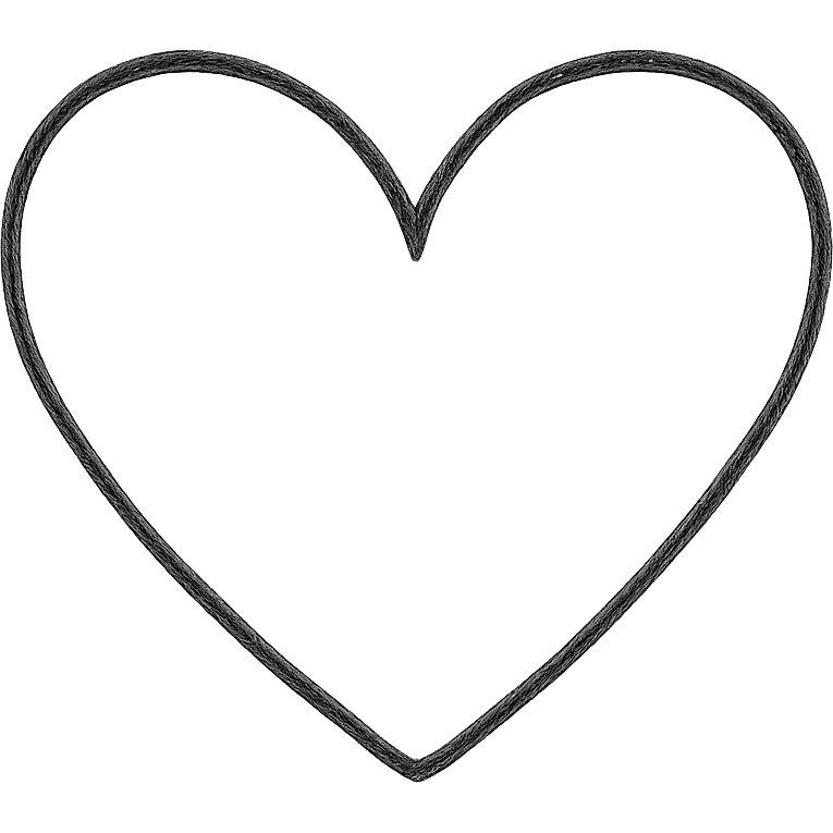 hand drawn outlined heart icon emoji