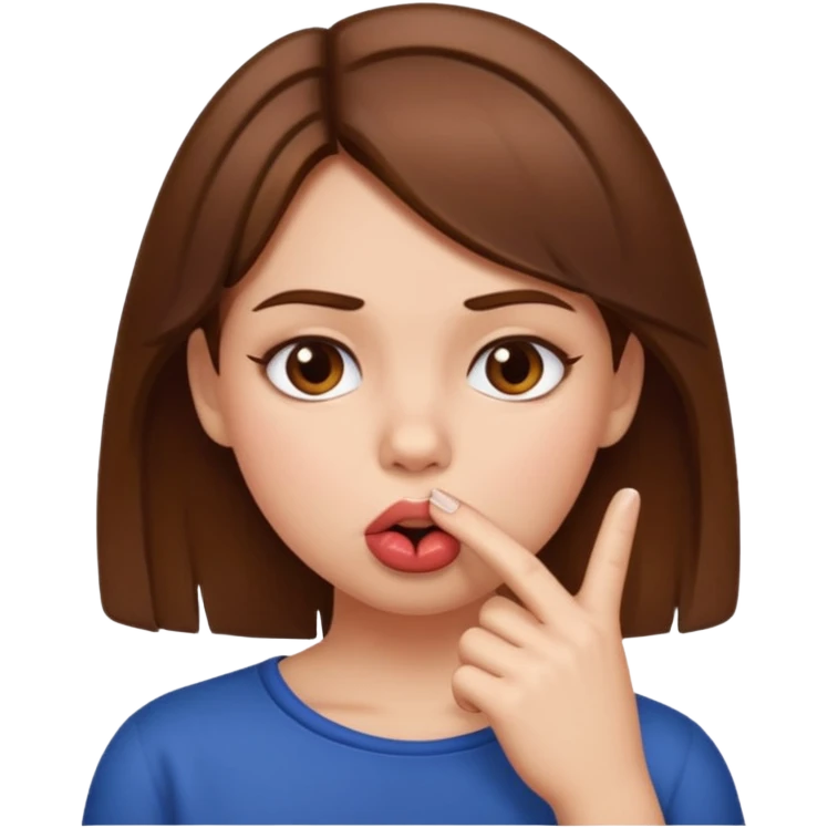 fille doigt dans la bouche chipie emoji