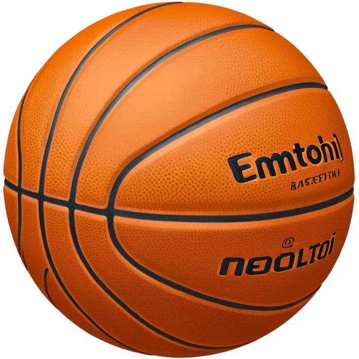 shiny bronze basketball with orange seams, metallic bronze material, reflective copper-brown surface emoji