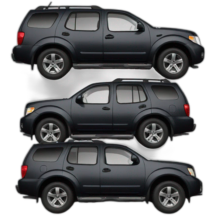 black nissan pathfinder 2005 sideview emoji