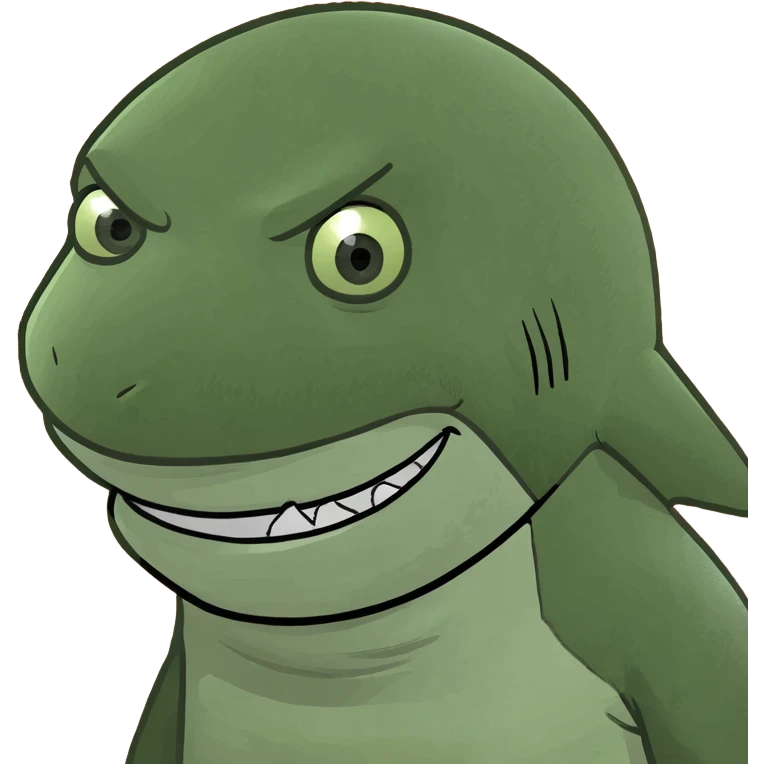 Shark with a human  emoji