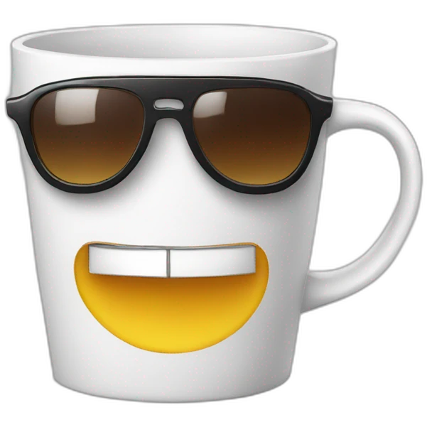 Cup with sunglasses  emoji