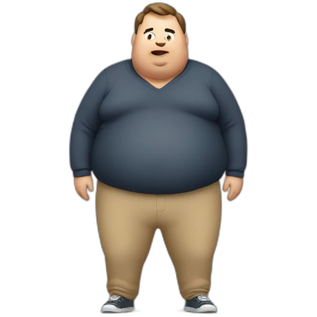 fat man holds his belly emoji
