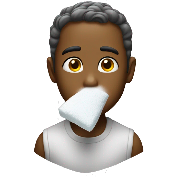 Nose sniffing powdered sugar  emoji