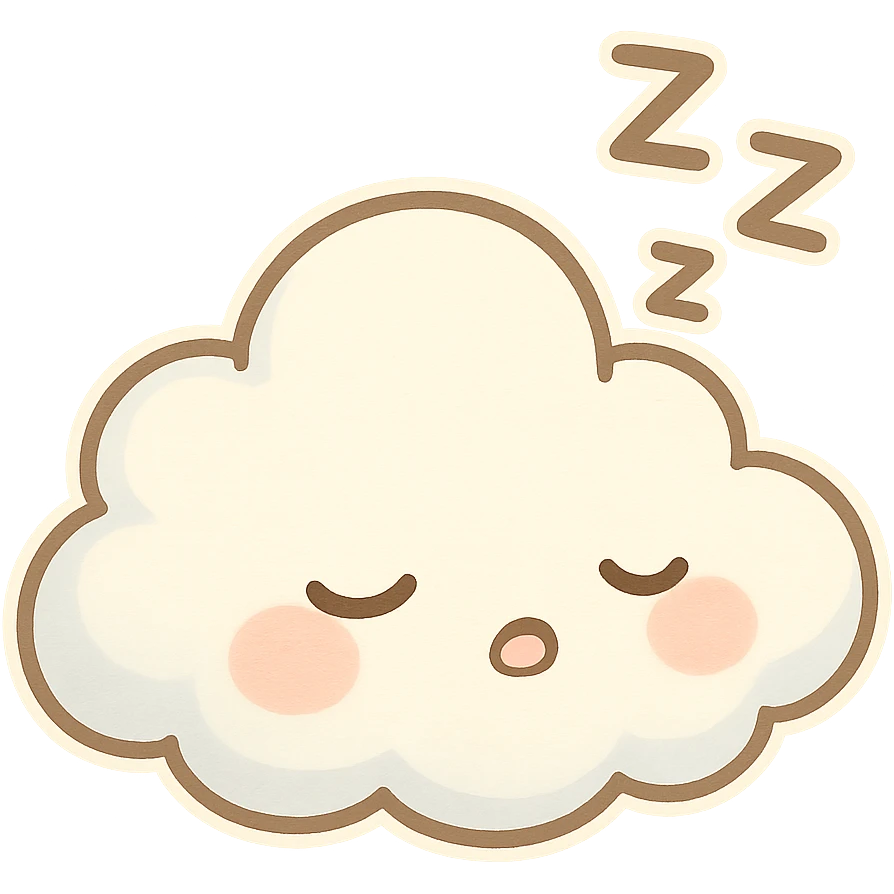 Chibi Cloud Sleepy Zzz emoji