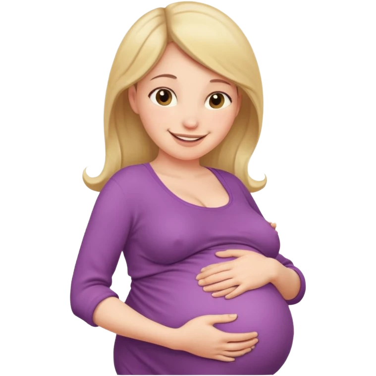 pregnant mother with her hands on womb sideways photo emoji