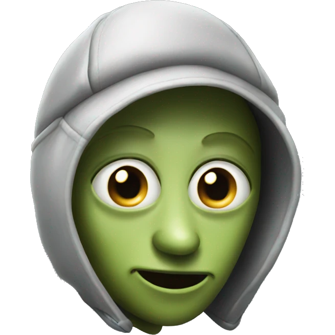 alien wearing cap emoji