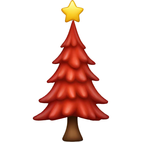 Red Christmas tree emoji