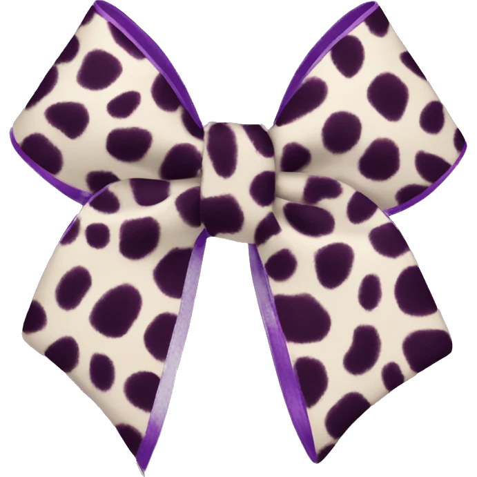 Purple leopard print bow emoji