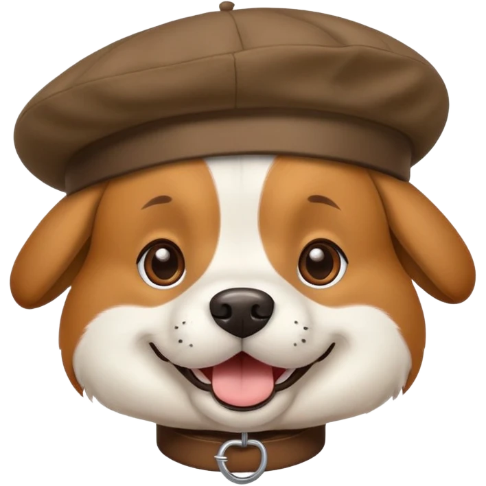 Hund med basker emoji