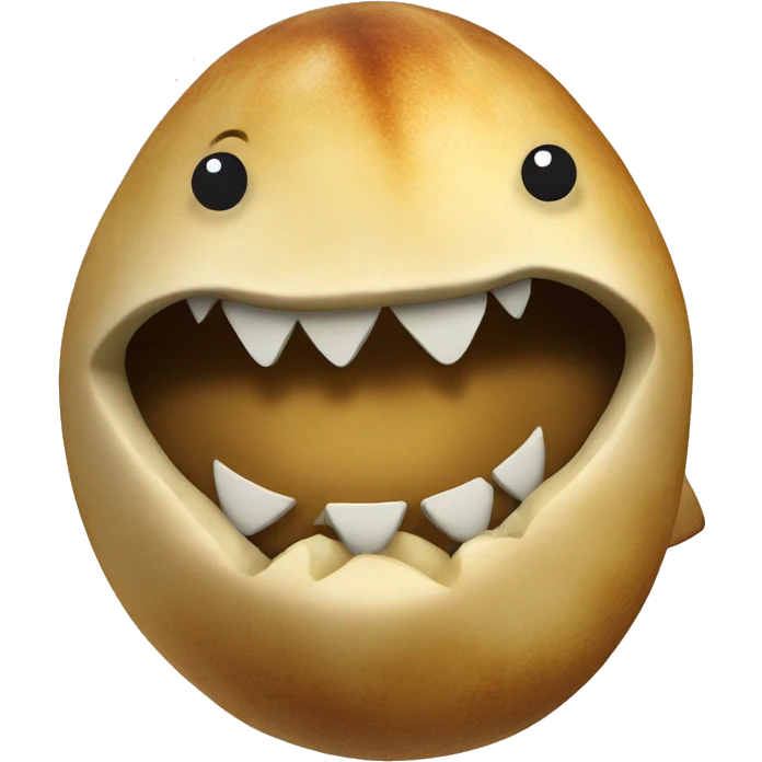 shark face in potato emoji