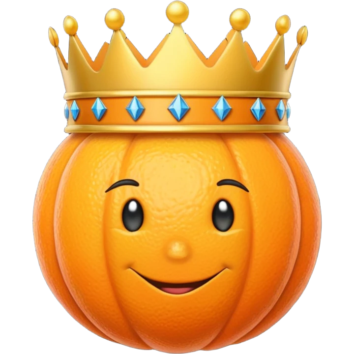 Scottish folded orange with crown  emoji