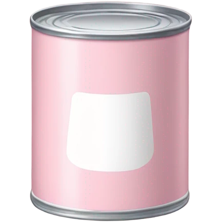 Light Pink and white Soup Can emoji