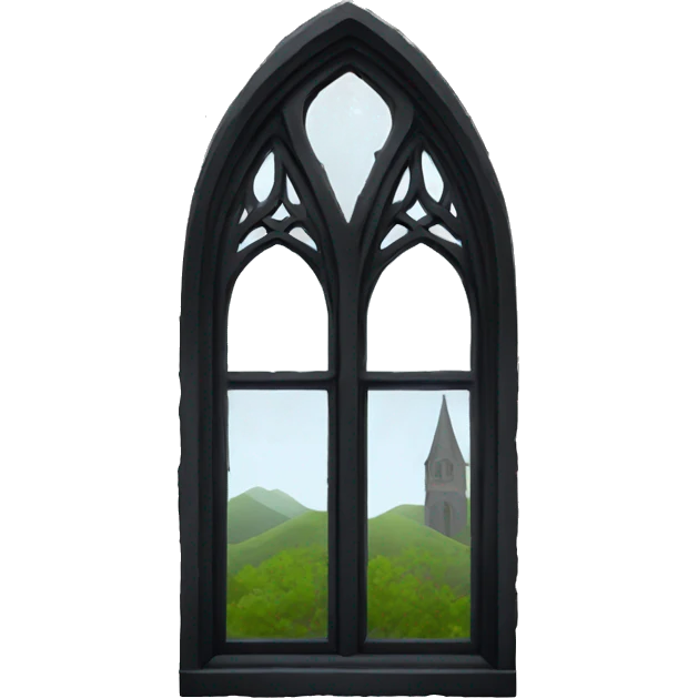 Black gothic window emoji