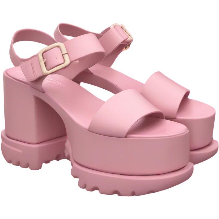 Platform Prada sandals pink emoji