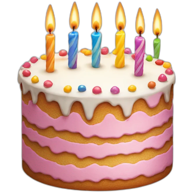 birthday cake 37 candles emoji