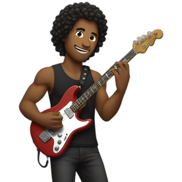 Strength guitarist emoji
