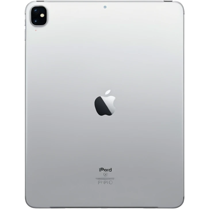 iPad Pro 11-inch back view minimal background emoji