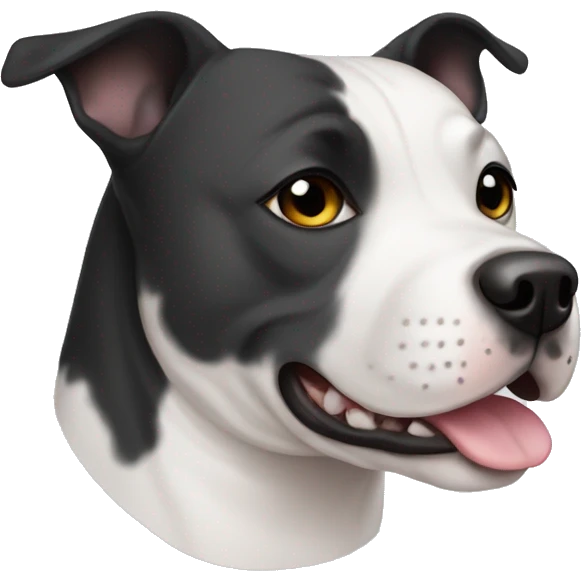 white-staffy - black ear  emoji