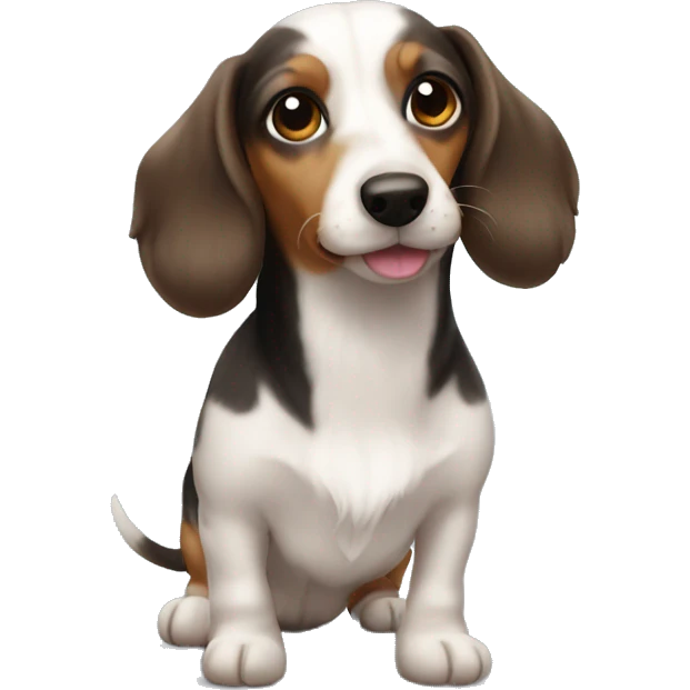 fluffy mini daschound emoji